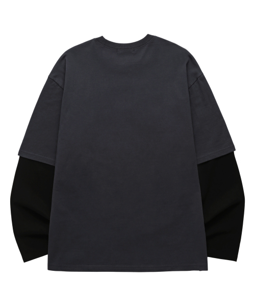 VANNWORKS（バンワークス）の「レイヤードBALANCEロングスリーブ(VVLL0227)チャコール/ブラック（Tシャツ/カットソー・メンズ・その他・SMALL/MEDIUM/LARGE/X-LARGE）」の2枚目の写真