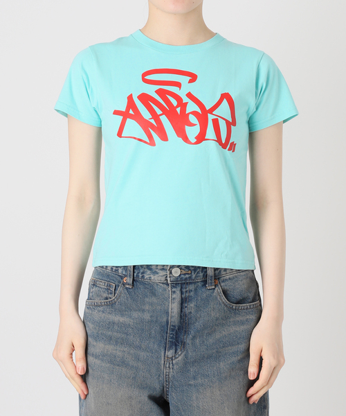 Oriens JOURNAL STANDARD（オリエンス ジャーナルスタンダード）の「グラフィティプリント TEE（Tシャツ/カットソー・レディース・ブルー/アーミー・MEDIUM/SMALL）」の12枚目の写真