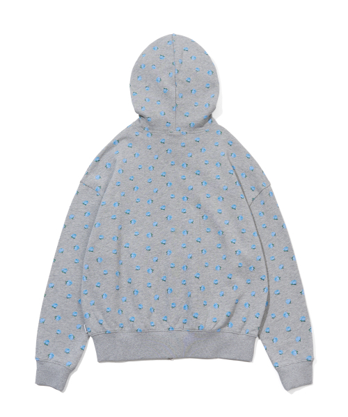 YOUHEE（ユヒ）の「FLOWER PATTERN HOOD ZIP-UP_MELANGE GREY（パーカー・レディース・その他・FREE）」の9枚目の写真