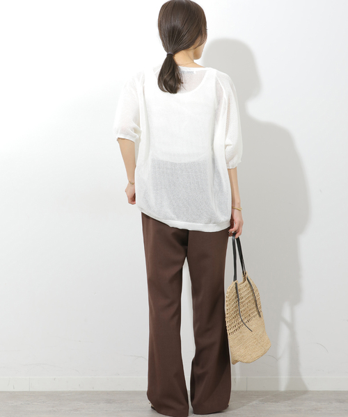 JOURNAL STANDARD relume(ジャーナルスタンダード レリューム)の「接触冷感 / 防シワ【MULTI FUNC+】フレアパンツ(スラックス・レディース・ブラック/ブラウン・38/36)」の8枚目の写真