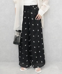 KHOKI / コッキ】Flower pattern denim pants/フラワーパターンデニム 