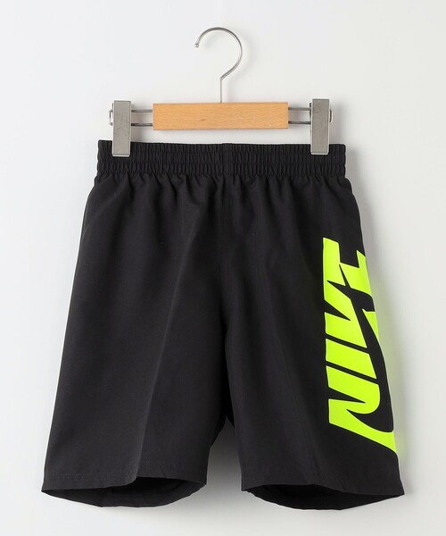 NIKE(ナイキ)の「NIKE SWIM:130~160cm / ブレイカースウッシュカットアウト7 ボレーショーツ(水着・キッズ・ブラック/ネイビー・130/150/140/MEDIUM)」の1枚目の写真