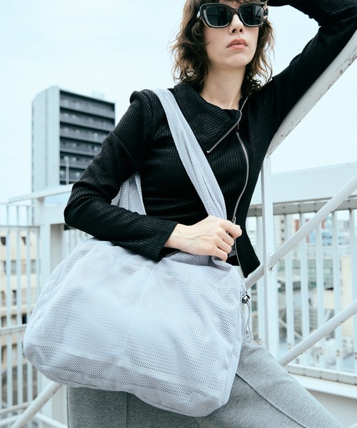 cii(シー)の「【UNISEX】Layered Mesh Bag / レイヤードメッシュバッグ(トートバッグ・メンズ・ライトグレー/ベージュ/ブラック/ブルー・FREE)」の11枚目の写真