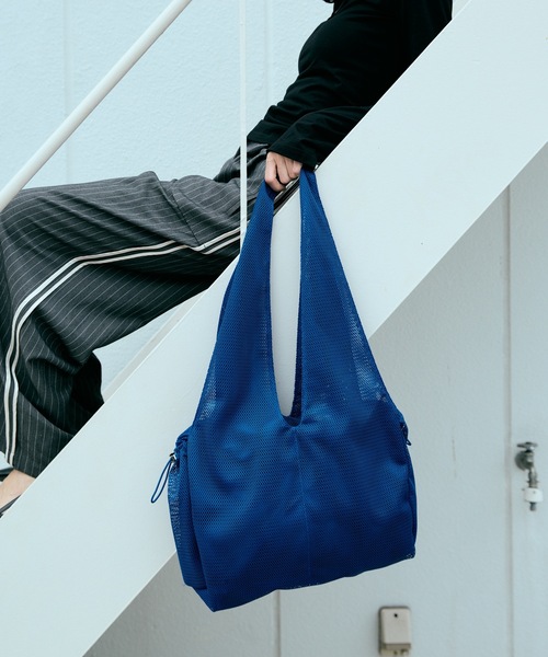 cii(シー)の「【UNISEX】Layered Mesh Bag / レイヤードメッシュバッグ(トートバッグ・メンズ・ライトグレー/ベージュ/ブラック/ブルー・FREE)」の20枚目の写真