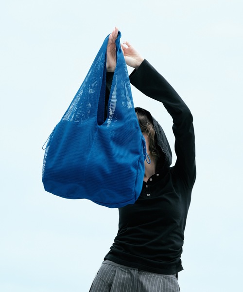 cii(シー)の「【UNISEX】Layered Mesh Bag / レイヤードメッシュバッグ(トートバッグ・メンズ・ライトグレー/ベージュ/ブラック/ブルー・FREE)」の21枚目の写真