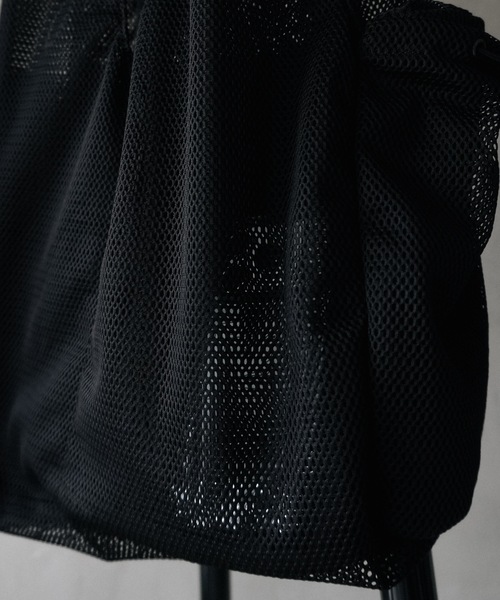 cii(シー)の「【UNISEX】Layered Mesh Bag / レイヤードメッシュバッグ(トートバッグ・メンズ・ライトグレー/ベージュ/ブラック/ブルー・FREE)」の6枚目の写真