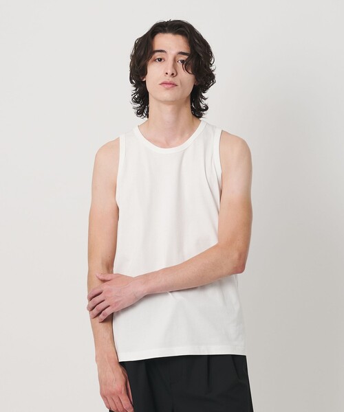 BEAUTY&YOUTH UNITED ARROWS(ビューティーアンドユースユナイテッドアローズ)の「ハイゲージ コットン タンクトップ 抗菌防臭(タンクトップ・メンズ・ホワイト/ブラック/グレー系・XL/L/M/S)」の7枚目の写真