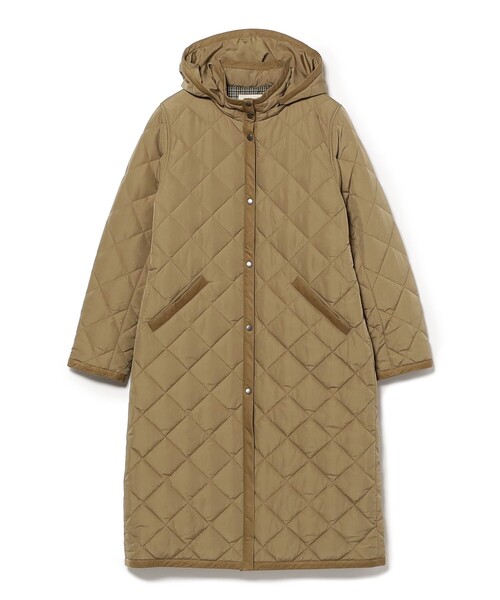 BEAMS HEART（ビームスハート）の「フード キルティング コート（その他アウター・レディース・オリーブ/ベージュ/ネイビー・MEDIUM/LARGE/SMALL）」の2枚目の写真