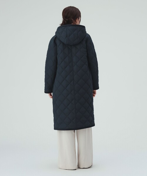 BEAMS HEART（ビームスハート）の「フード キルティング コート（その他アウター・レディース・オリーブ/ベージュ/ネイビー・MEDIUM/LARGE/SMALL）」の6枚目の写真