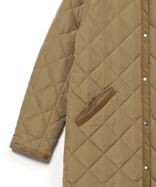 BEAMS HEART（ビームスハート）の「フード キルティング コート（その他アウター・レディース・オリーブ/ベージュ/ネイビー・MEDIUM/LARGE/SMALL）」の9枚目の写真