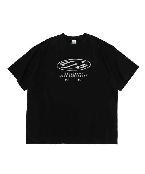 CARGOBROS(カーゴブロス)の「(ビッグサイズ) ラウンドサークルロゴ半袖Tシャツ (ブラック)(Tシャツ/カットソー・メンズ・その他・FREE)」の2枚目の写真