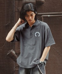 RAGEBLUE | Pigment Circle Logo Polo Shirt/ピグメント加工サークルロゴポロシャツ(ポロシャツ)