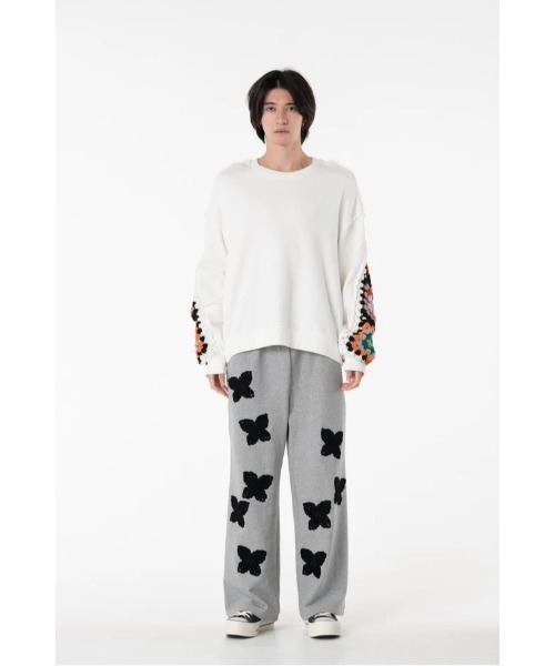 DISCOVERED(ディスカバード)の「DISCOVERED CROCHET SLEEVE SWEAT(スウェット・メンズ・グレー/ブラック・3/1)」の6枚目の写真
