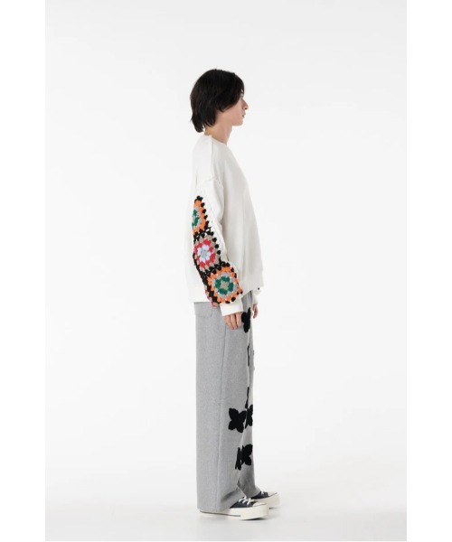 DISCOVERED(ディスカバード)の「DISCOVERED CROCHET SLEEVE SWEAT(スウェット・メンズ・グレー/ブラック・3/1)」の9枚目の写真