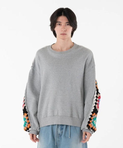 DISCOVERED(ディスカバード)の「DISCOVERED CROCHET SLEEVE SWEAT(スウェット・メンズ・グレー/ブラック・3/1)」の18枚目の写真