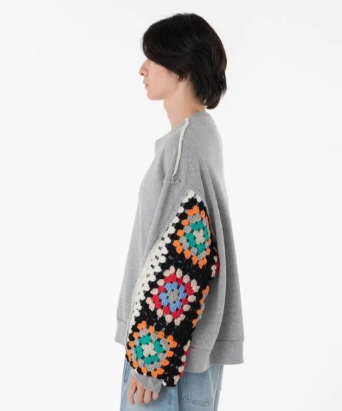 DISCOVERED(ディスカバード)の「DISCOVERED CROCHET SLEEVE SWEAT(スウェット・メンズ・グレー/ブラック・3/1)」の19枚目の写真