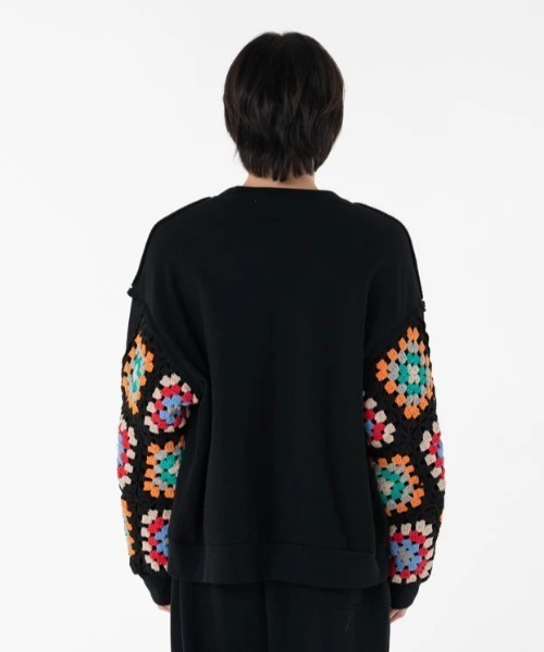 DISCOVERED(ディスカバード)の「DISCOVERED CROCHET SLEEVE SWEAT(スウェット・メンズ・グレー/ブラック・3/1)」の11枚目の写真