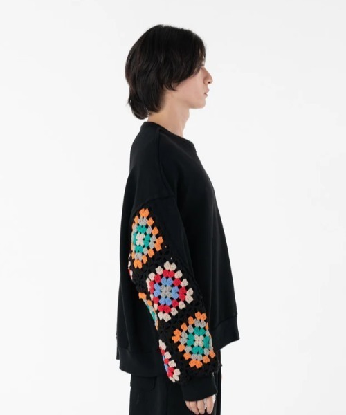 DISCOVERED(ディスカバード)の「DISCOVERED CROCHET SLEEVE SWEAT(スウェット・メンズ・グレー/ブラック・3/1)」の12枚目の写真