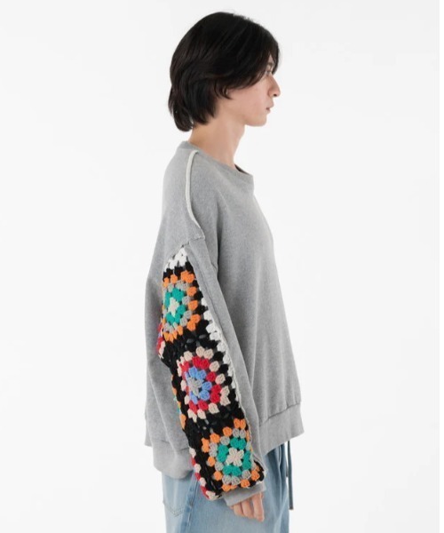 DISCOVERED(ディスカバード)の「DISCOVERED CROCHET SLEEVE SWEAT(スウェット・メンズ・グレー/ブラック・3/1)」の21枚目の写真
