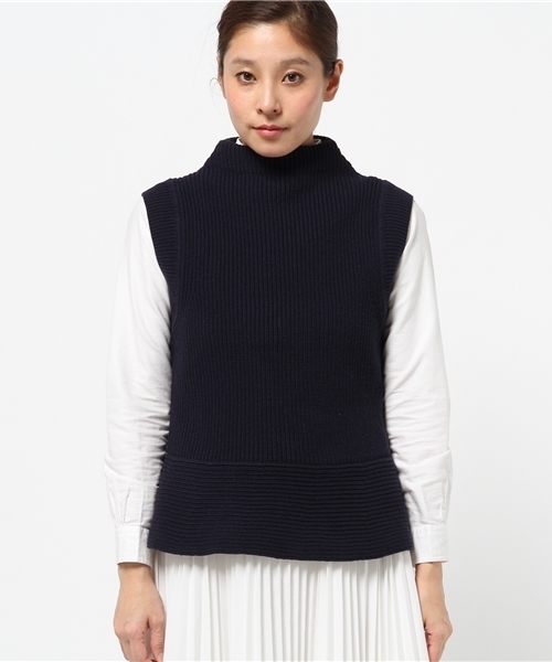 SACRA（サクラ）の「【SACRA】 FARCE YARN KNIT（ニット/セーター・レディース・ホワイト/ネイビー・0）」の3枚目の写真