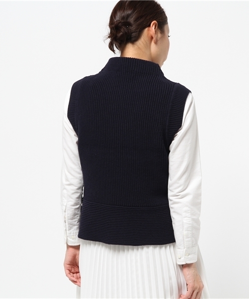 SACRA（サクラ）の「【SACRA】 FARCE YARN KNIT（ニット/セーター・レディース・ホワイト/ネイビー・0）」の5枚目の写真