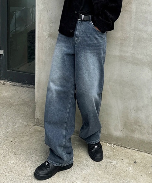 NOWLE(ノウル)の「【NOWLE】ヴィンテージライク ルーズフィットデニム / 90s バギーシルエット パンツ(デニムパンツ・メンズ・インディゴブルー・MEDIUM/LARGE/X-LARGE/SMALL)」の7枚目の写真