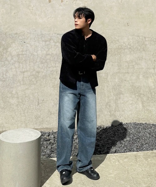 NOWLE(ノウル)の「【NOWLE】ヴィンテージライク ルーズフィットデニム / 90s バギーシルエット パンツ(デニムパンツ・メンズ・インディゴブルー・MEDIUM/LARGE/X-LARGE/SMALL)」の9枚目の写真