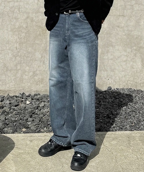 NOWLE(ノウル)の「【NOWLE】ヴィンテージライク ルーズフィットデニム / 90s バギーシルエット パンツ(デニムパンツ・メンズ・インディゴブルー・MEDIUM/LARGE/X-LARGE/SMALL)」の6枚目の写真