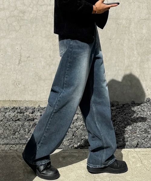 NOWLE(ノウル)の「【NOWLE】ヴィンテージライク ルーズフィットデニム / 90s バギーシルエット パンツ(デニムパンツ・メンズ・インディゴブルー・MEDIUM/LARGE/X-LARGE/SMALL)」の16枚目の写真