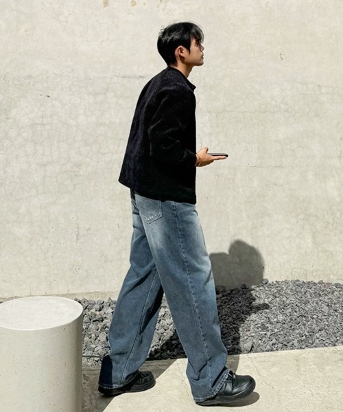 NOWLE(ノウル)の「【NOWLE】ヴィンテージライク ルーズフィットデニム / 90s バギーシルエット パンツ(デニムパンツ・メンズ・インディゴブルー・MEDIUM/LARGE/X-LARGE/SMALL)」の3枚目の写真