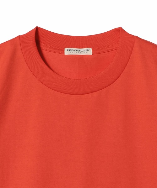 ESTNATION(エストネーション)の「ESSENCEOFLUXURY / ベーシックTシャツ(Tシャツ/カットソー・レディース・レッド/ブラック・FREE)」の4枚目の写真