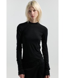 SUPER160S WOOL JERSEY CREW NECK LONG SLEEVE