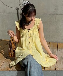 CIAOPANIC | ウッドボタンドビーシャーリングキャミチュニックワンピース(チュニック)