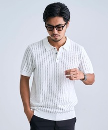 BENUSTA（ベヌスタ）の「『BENUSTA/ベヌスタ』透かし半袖ポロシャツ【CN】【GC】（Tシャツ/カットソー）」