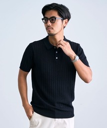 BENUSTA（ベヌスタ）の「『BENUSTA/ベヌスタ』透かし半袖ポロシャツ【CN】【GC】（Tシャツ/カットソー）」