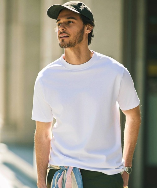 DoCLASSE( ドゥクラッセ)の「クルーネック半袖・ドゥクラッセT(Tシャツ/カットソー・メンズ・ブルー系その他/杢グレー/グレー×サックスブルー/ピンク系その他/ベージュ系その他/モカ/ブルー系その他2/ライトピンク/ピンク/セージグリーン/グレー系その他/ブラック×グレー/グリーン/ホワイト×グレー/グレー/ダークグリーン/インディゴブルー/ヘザーチャコール/サックスブルー/オレンジ/ベージュ/ホワイト/その他/ダークネイビー/ブラック/ブルー系/ネイビー×ホワイト/ホワイト×ライトグレー/レッド/ネイビー/ライトグレー・S/L/XXL/M/XL/LL/3L)」の1枚目の写真