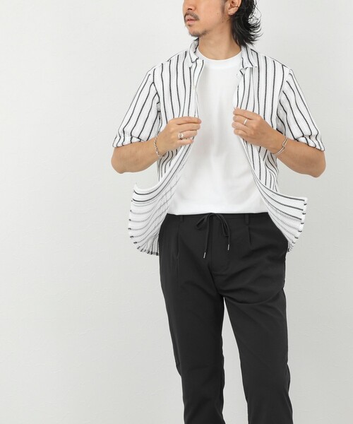 NOLLEY’S(ノーリーズ)の「レースワンナップカラー 半袖ニットシャツ 26SS(シャツ/ブラウス・メンズ・ホワイト系その他/アイボリー・L/M)」の12枚目の写真