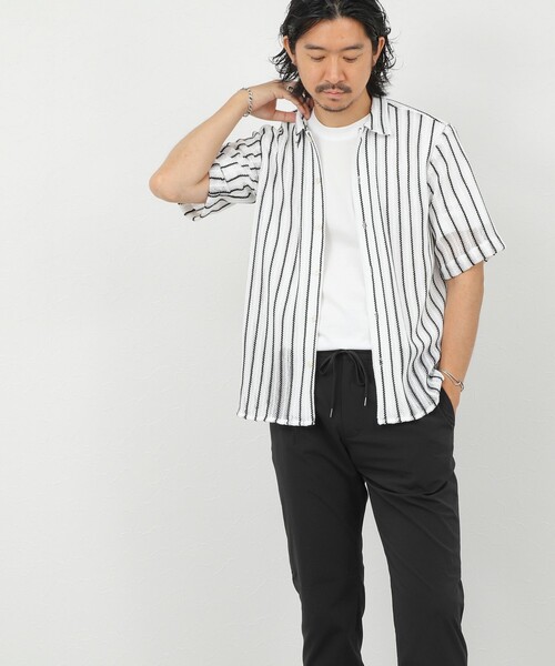 NOLLEY’S(ノーリーズ)の「レースワンナップカラー 半袖ニットシャツ 26SS(シャツ/ブラウス・メンズ・ホワイト系その他/アイボリー・L/M)」の13枚目の写真