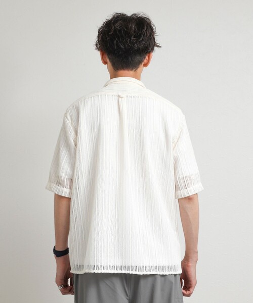 NOLLEY’S(ノーリーズ)の「レースワンナップカラー 半袖ニットシャツ 26SS(シャツ/ブラウス・メンズ・ホワイト系その他/アイボリー・L/M)」の22枚目の写真