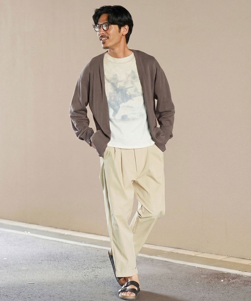 jiggys shop(ジギーズショップ)の「2タック ワイドシルエット テーパード チノパン(チノパンツ・メンズ・ネイビー/ホワイト/ベージュ・MEDIUM/LARGE/X-LARGE)」の4枚目の写真