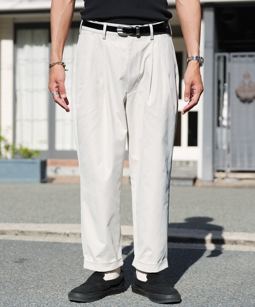 jiggys shop(ジギーズショップ)の「2タック ワイドシルエット テーパード チノパン(チノパンツ・メンズ・ネイビー/ホワイト/ベージュ・MEDIUM/LARGE/X-LARGE)」の18枚目の写真