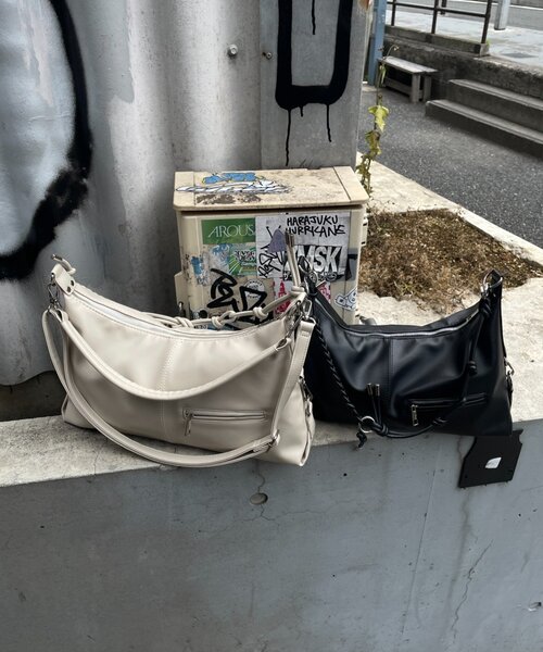 goocy（グーシー）の「シーバス2WAYショルダーバッグ（トートバッグ・レディース・アイボリー/ブラック・FREE）」の9枚目の写真