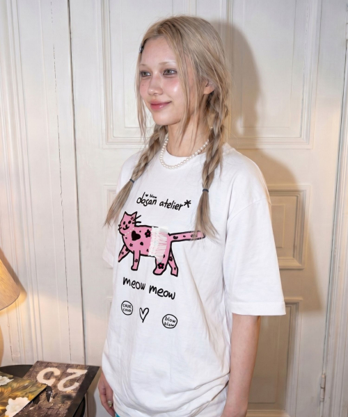 BLOW（ブロウ）の「DOSAN atelier x BLOW Kat Love Chur（Tシャツ/カットソー・レディース・ホワイト・FREE）」の3枚目の写真