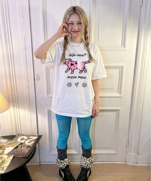 BLOW（ブロウ）の「DOSAN atelier x BLOW Kat Love Chur（Tシャツ/カットソー・レディース・ホワイト・FREE）」の4枚目の写真
