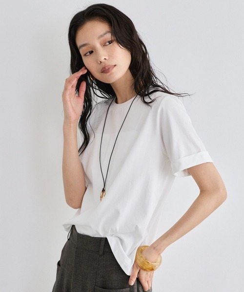 BARNYARDSTORM(バンヤードストーム)の「BARNYARDSTORM / ターンバックT(Tシャツ/カットソー・レディース・ブラウン/ホワイト・FREE)」の9枚目の写真