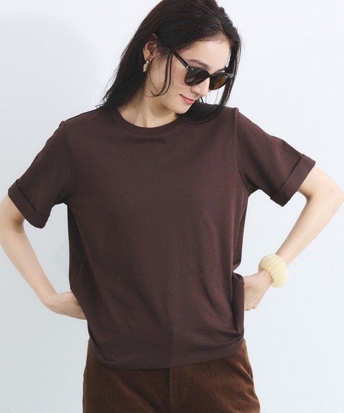 BARNYARDSTORM(バンヤードストーム)の「BARNYARDSTORM / ターンバックT(Tシャツ/カットソー・レディース・ブラウン/ホワイト・FREE)」の19枚目の写真
