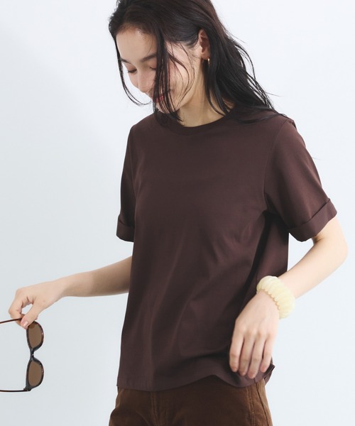 BARNYARDSTORM(バンヤードストーム)の「BARNYARDSTORM / ターンバックT(Tシャツ/カットソー・レディース・ブラウン/ホワイト・FREE)」の21枚目の写真