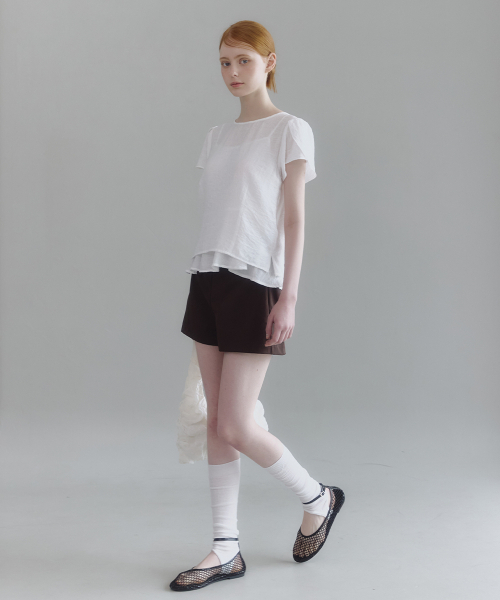 MICANE(ミケーネ)の「ビュネアペプラムビスチェブラウスセットアップ(シャツ/ブラウス・レディース・ネイビー/スカイブルー/アイボリー・SMALL/MEDIUM/LARGE/X-LARGE/XX-LARGE)」の10枚目の写真