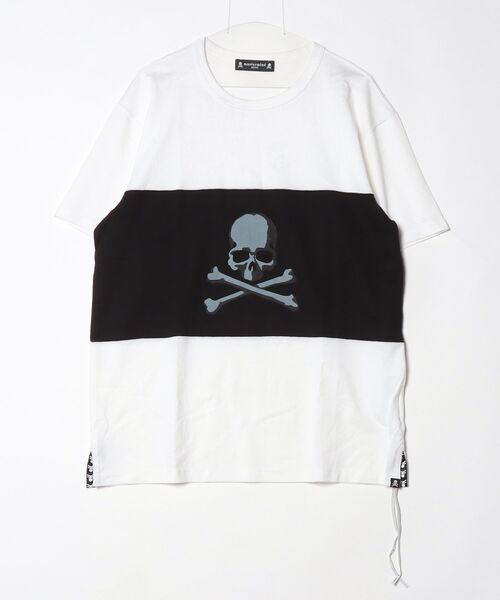 mastermind JAPAN(マスターマインド)の「HORIZONTAL BLOCK TEE(Tシャツ/カットソー・メンズ・ブラック系その他/ホワイト系その他・XL)」の1枚目の写真