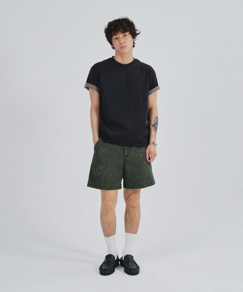 SLOWACID（スローアシッド）の「SA REFINED FLIP-CUFF SEMI-CROP TEE [BLACK]（Tシャツ/カットソー・レディース・その他・SMALL/MEDIUM/LARGE/X-LARGE）」の7枚目の写真